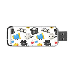 Cinema Icons Pattern Seamless Signs Symbols Collection Icon Portable Usb Flash (one Side) by Simbadda