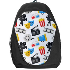 Cinema Icons Pattern Seamless Signs Symbols Collection Icon Backpack Bag by Simbadda