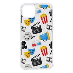 Cinema Icons Pattern Seamless Signs Symbols Collection Icon Iphone 14 Plus Tpu Uv Print Case by Simbadda