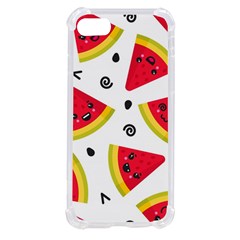 Cute Smiling Watermelon Seamless Pattern White Background Iphone Se