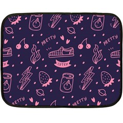 Various Cute Girly Stuff Seamless Pattern Fleece Blanket (mini) by Simbadda