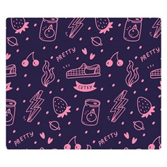 Various Cute Girly Stuff Seamless Pattern Two Sides Premium Plush Fleece Blanket (small) by Simbadda