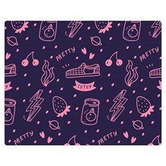 Various Cute Girly Stuff Seamless Pattern Two Sides Premium Plush Fleece Blanket (medium) by Simbadda