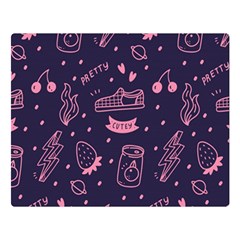 Various Cute Girly Stuff Seamless Pattern Two Sides Premium Plush Fleece Blanket (large) by Simbadda