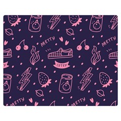 Various Cute Girly Stuff Seamless Pattern Premium Plush Fleece Blanket (medium) by Simbadda