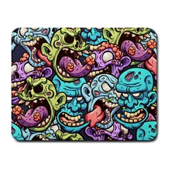 Zombie Heads Pattern Small Mousepad by Simbadda