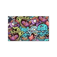 Zombie Heads Pattern Sticker (rectangular) by Simbadda