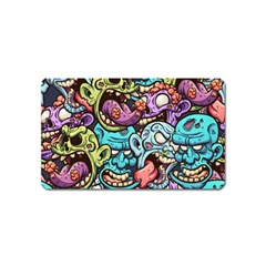 Zombie Heads Pattern Magnet (name Card) by Simbadda