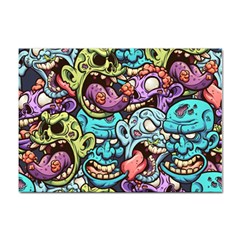 Zombie Heads Pattern Sticker A4 (10 Pack) by Simbadda