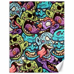 Zombie Heads Pattern Canvas 18  X 24  by Simbadda