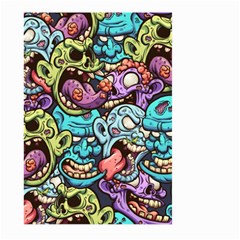 Zombie Heads Pattern Large Garden Flag (two Sides) by Simbadda