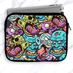 Zombie Heads Pattern Apple Ipad 2/3/4 Zipper Cases by Simbadda