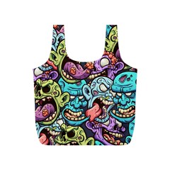 Zombie Heads Pattern Full Print Recycle Bag (s) by Simbadda