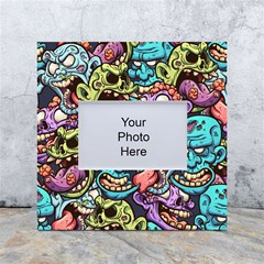 Zombie Heads Pattern White Box Photo Frame 4  X 6  by Simbadda