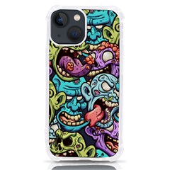 Zombie Heads Pattern Iphone 13 Mini Tpu Uv Print Case by Simbadda