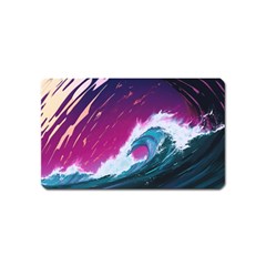 Tsunami Waves Ocean Sea Nautical Nature Water Unique Magnet (name Card) by Simbadda