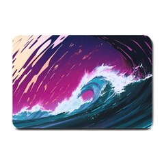 Tsunami Waves Ocean Sea Nautical Nature Water Unique Small Doormat by Simbadda