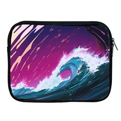 Tsunami Waves Ocean Sea Nautical Nature Water Unique Apple Ipad 2/3/4 Zipper Cases by Simbadda