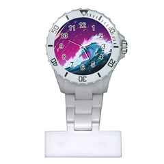 Tsunami Waves Ocean Sea Nautical Nature Water Unique Plastic Nurses Watch by Simbadda