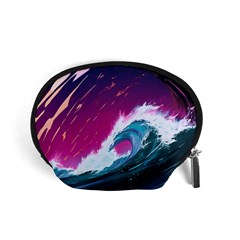 Tsunami Waves Ocean Sea Nautical Nature Water Unique Accessory Pouch (small) by Simbadda