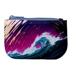 Tsunami Waves Ocean Sea Nautical Nature Water Unique Large Coin Purse by Simbadda