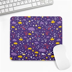 Pattern Cute Clouds Stars Large Mousepad by Simbadda