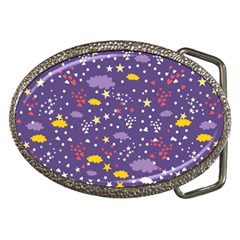 Pattern Cute Clouds Stars Belt Buckles by Simbadda