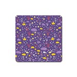 Pattern Cute Clouds Stars Square Magnet Front