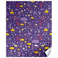 Pattern Cute Clouds Stars Canvas 16  X 20  by Simbadda