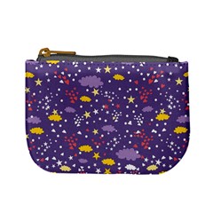 Pattern Cute Clouds Stars Mini Coin Purse by Simbadda