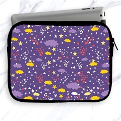 Pattern Cute Clouds Stars Apple Ipad 2/3/4 Zipper Cases by Simbadda