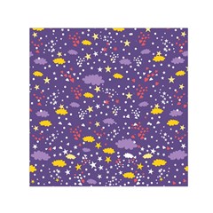 Pattern Cute Clouds Stars Square Satin Scarf (30  X 30 ) by Simbadda