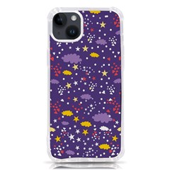 Pattern Cute Clouds Stars Iphone 14 Plus Tpu Uv Print Case by Simbadda