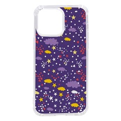 Pattern Cute Clouds Stars Iphone 14 Pro Max Tpu Uv Print Case by Simbadda