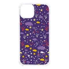 Pattern Cute Clouds Stars Iphone 13 Tpu Uv Print Case by Simbadda