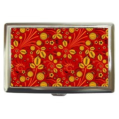 Seamless Pattern Slavic Folk Style Cigarette Money Case by Simbadda