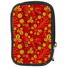 Seamless Pattern Slavic Folk Style Compact Camera Leather Case by Simbadda