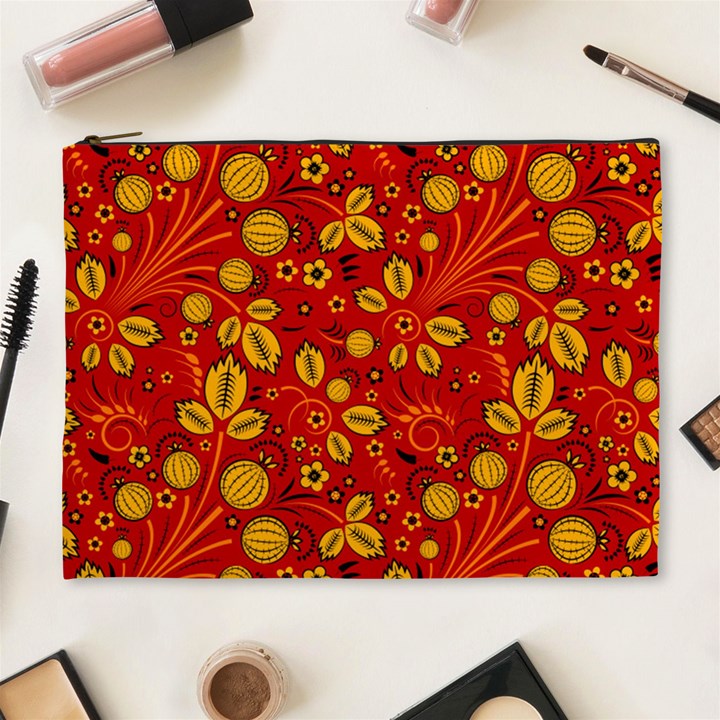 Seamless Pattern Slavic Folk Style Cosmetic Bag (XL)