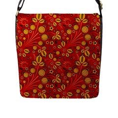 Seamless Pattern Slavic Folk Style Flap Closure Messenger Bag (l) by Simbadda