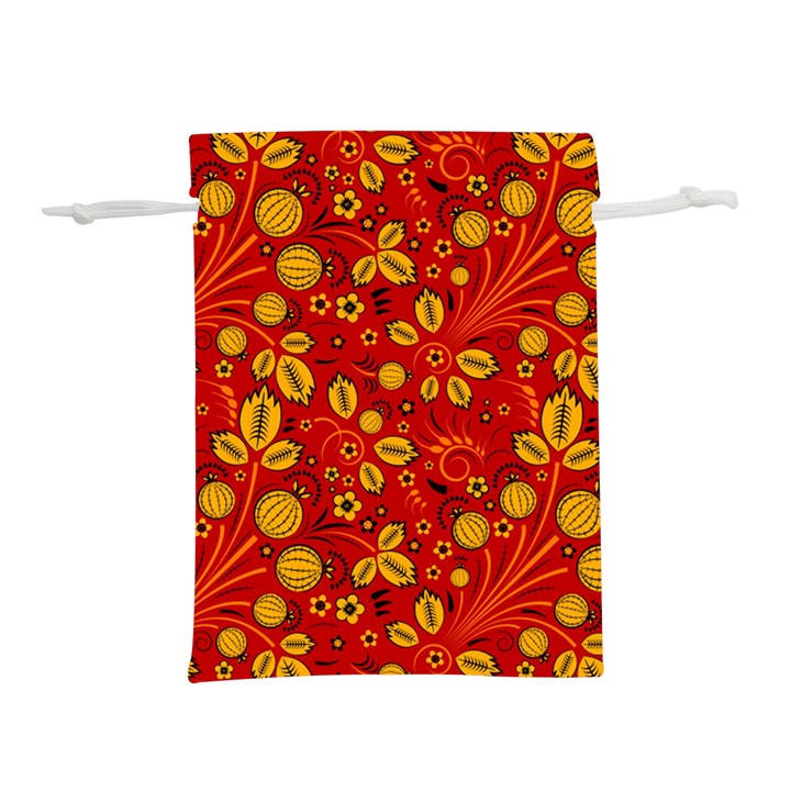 Seamless Pattern Slavic Folk Style Lightweight Drawstring Pouch (L)