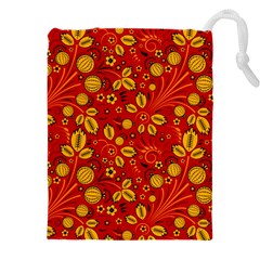 Seamless Pattern Slavic Folk Style Drawstring Pouch (5xl) by Simbadda