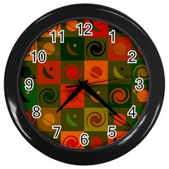 Space Pattern Multicolour Wall Clock (black) by Simbadda