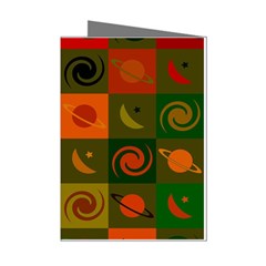 Space Pattern Multicolour Mini Greeting Cards (pkg Of 8) by Simbadda