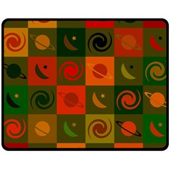 Space Pattern Multicolour Fleece Blanket (medium) by Simbadda