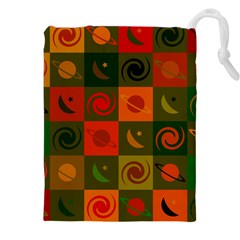 Space Pattern Multicolour Drawstring Pouch (4xl) by Simbadda