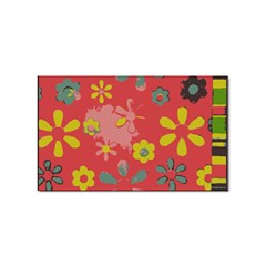 Flowers Pattern Sticker (Rectangular)