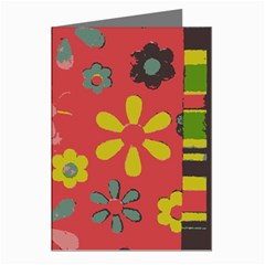 Flowers Pattern Greeting Cards (pkg Of 8) by Simbadda