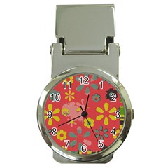 Flowers Pattern Money Clip Watches