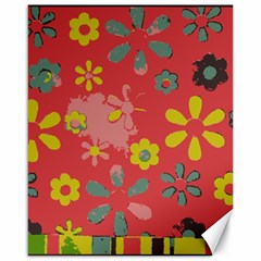 Flowers Pattern Canvas 16  x 20 