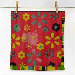 Flowers Pattern Face Towel